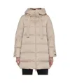 Herno Long-sleeved Down Jacket In Gray