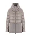 Herno Down Jacket With Ecological Fur In Gray