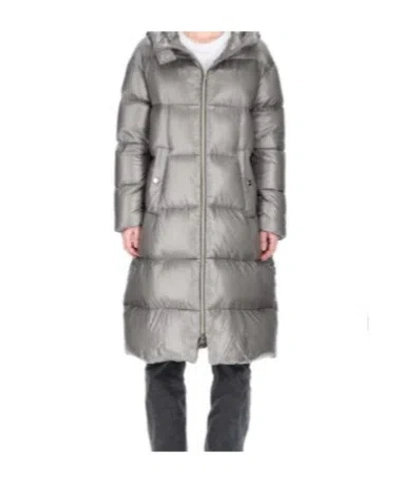 Herno Long-sleeved Down Jacket In Gray