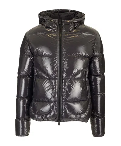 Herno Long-sleeved Down Jacket In Gray