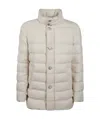 Herno Long-sleeved Down Jacket In Nude