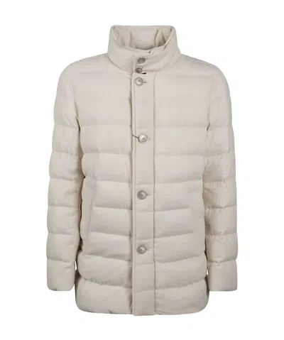 Herno Long-sleeved Down Jacket In Nude