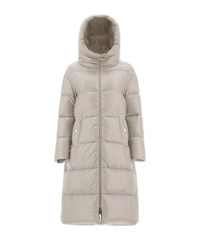 Herno Long-sleeved Down Jacket In Nude