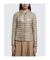 Herno Woman Down Jacket Platinum Size 2 Polyester In Nude