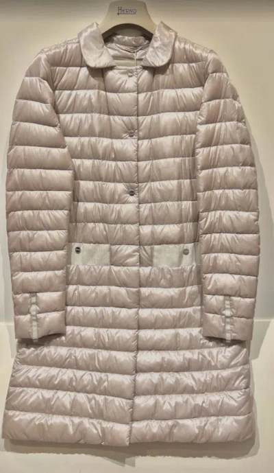 Herno Long-sleeved Down Jacket In Nude
