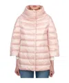 Herno Long-sleeved Down Jacket In Nude