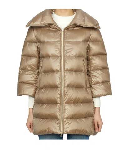 Herno Long-sleeved Down Jacket In Nude
