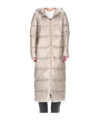 Herno Long-sleeved Down Jacket In Nude