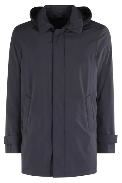 Herno Men's Padded Jacket With Detachable Hood In Gray