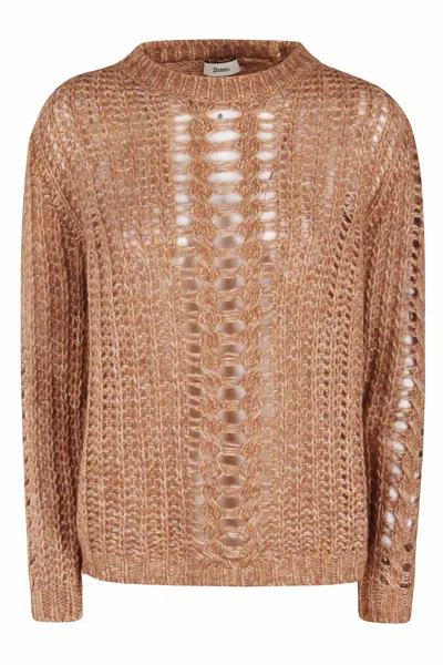 Herno Long-sleeved Knitwear In Brown