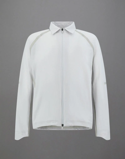 Herno Long-sleeved Laminar Shirt In Climate Regulation Ripstop In Ice