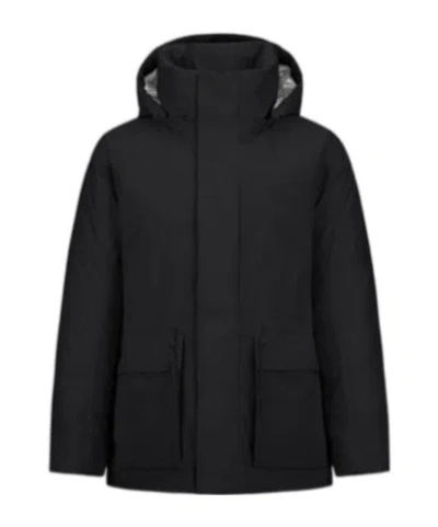 Herno Long-sleeved Parka In Black
