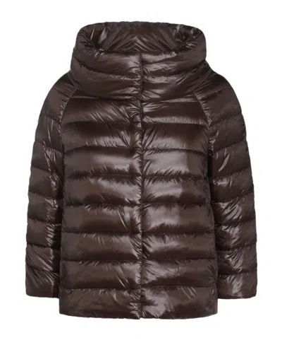 Herno Long-sleeved Quilted Cotton Clothes In Black
