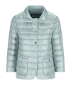 Herno Long Sleeved Quilted Down Jacket In Green