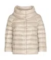 Herno Long-sleeved Quilted Down Jacket In Neutral