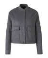 Herno Bomber Jacket In Luxury Wool And Nylon Ultralight In Black