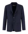 Herno Long-sleeved Suit Coat In Black