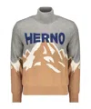 Herno Elegant Shirt With Mountain Design In Brown
