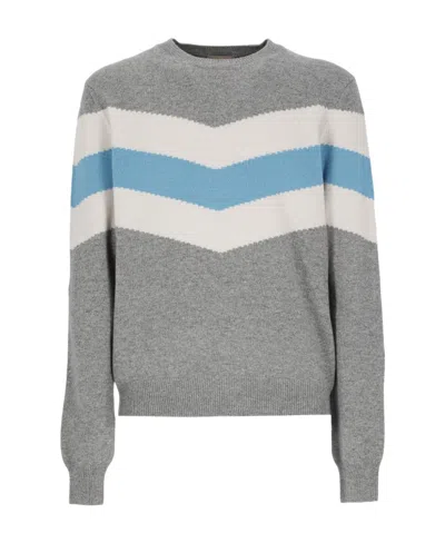 Herno Long-sleeved Sweater In Gray