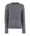 Herno Knitwear In Alpaca And Wool Yarn In Gray