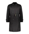 Herno Long-sleeved Trench Coat In Black