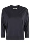 Herno Maglia Scollo A V Sweater In Blue