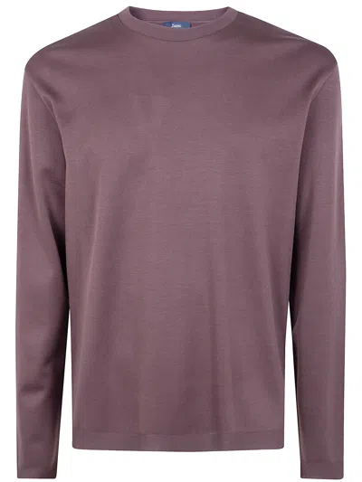 Herno Long Sleeves T-shirt In Brown