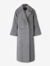 Herno Long Teddy Coat In Gray