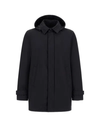 HERNO LONG WATER-REPELLENT PARKA WITH MODERN PROPORTIONS
