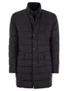 Herno Long Waterproof Padded Coat In Black