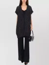 Herno Longline V Neck Short Sleeve Vest In Black