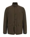 Herno Long-sleeve Button-front Casual Jacket In Brown