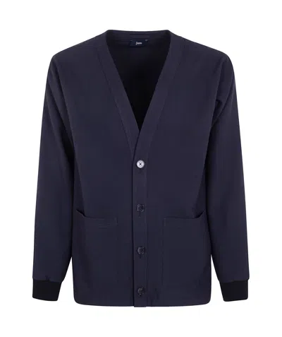 Herno Long-sleeve Cardigan In Black