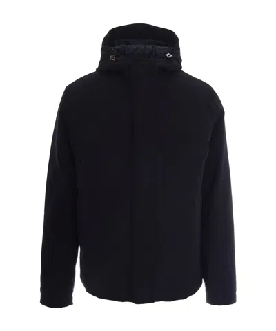 Herno Long-sleeve Casual Jacket In Blue