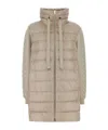 Herno Sand Nylon Down Jacket In Brown