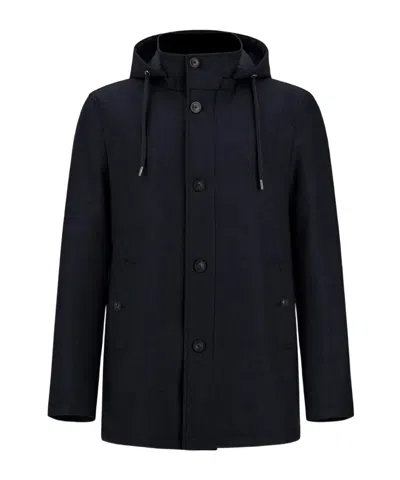 Herno Long-sleeve Hooded Padded Jacket In Purple