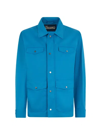 Herno Long-sleeve Shirt In Blue