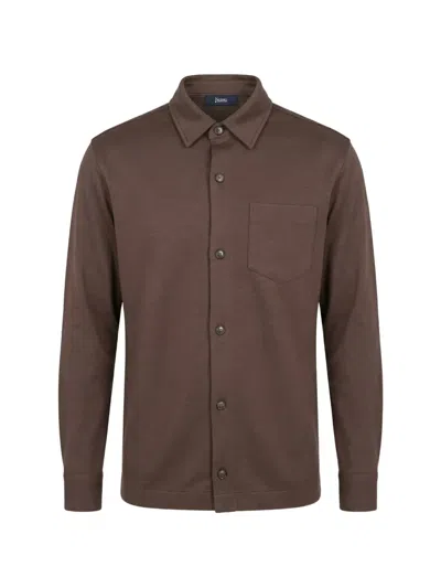 Herno Long-sleeved Shirt In Brown