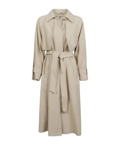 Herno Long-sleeve Trench Coat In Gray