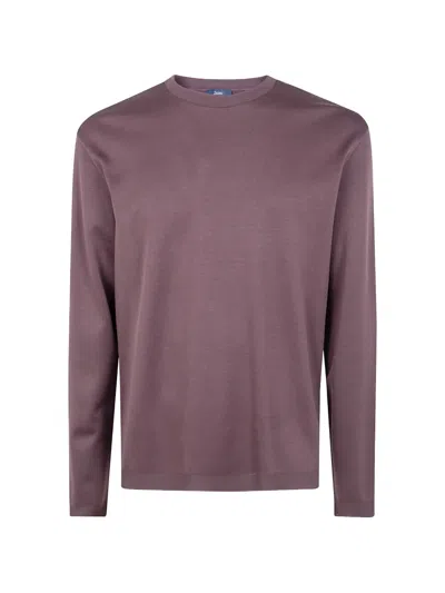 Herno Long-sleeve T-shirt In Burgundy