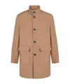 Herno Long-sleeved Button-up Coat In Neutral
