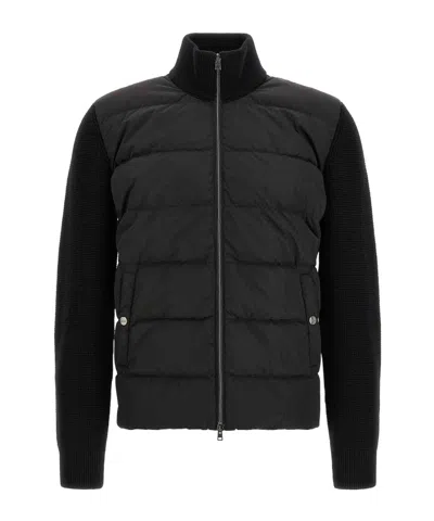 Herno Long-sleeved Cardigan In Black