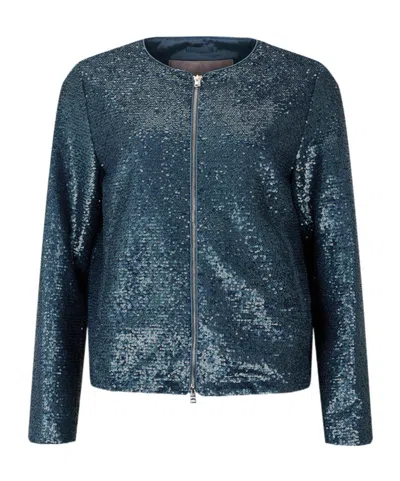 Herno Long-sleeved Casual Jacket In Blue