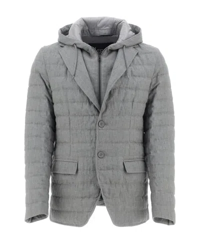 Herno Long-sleeved Casual Jacket In Gray