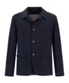 Herno Button-fastening Patch-pocket Overshirt In Black