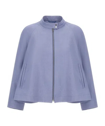 Herno Long-sleeved Casual Jacket In Blue
