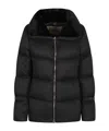 Herno Horizontal Quilted Down Polyester Down Jacket In Black