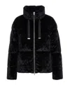 Herno Long-sleeved Down Jacket In Black