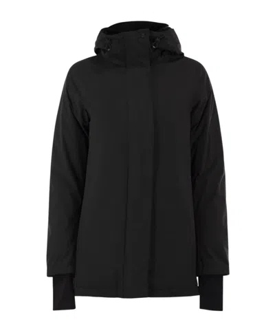 Herno Long-sleeved Down Jacket In Black