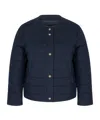 Herno Long-sleeved Down Jacket In Blue